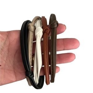 5 pieces/set simple and elegant leather knot headbands for women Nwt